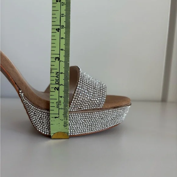 Silver Rhinestone Platform Heels - Picture 11 of 11